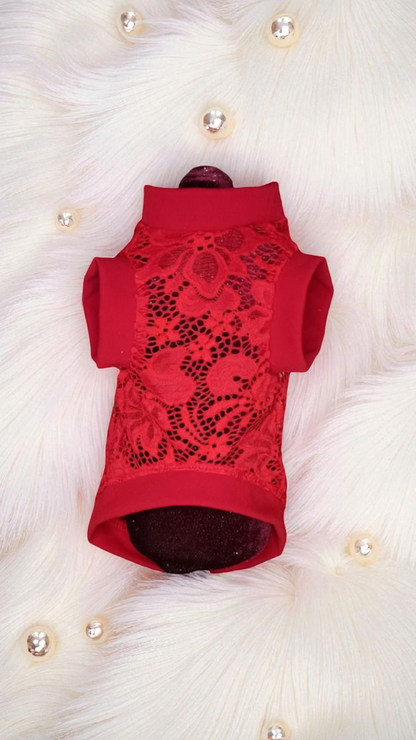 Red lace shirts